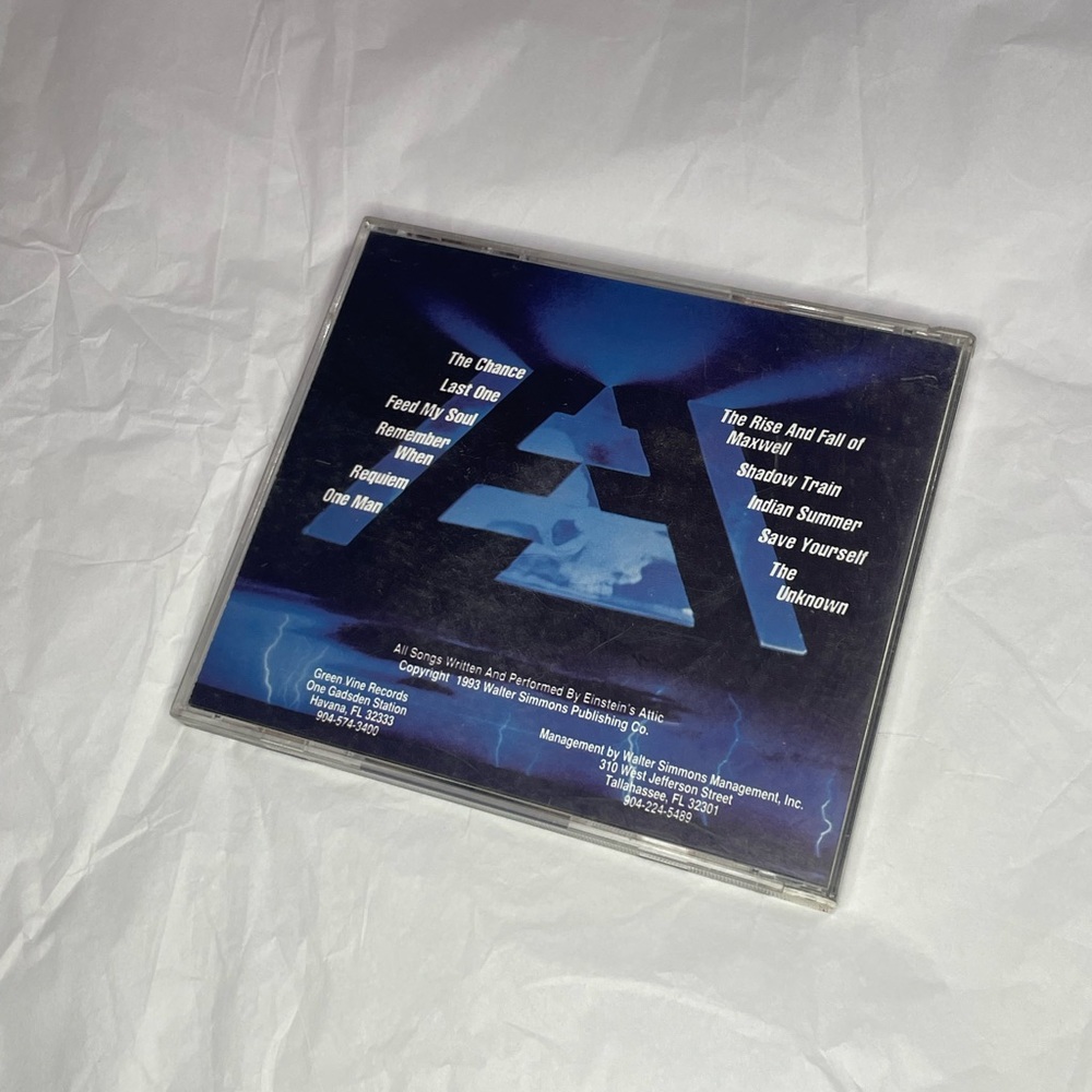 Einstein's Attic - Sound and Fury - Rare 1993 Cd FLORIDA INDIE ROCK METAL - Picture 2 of 3